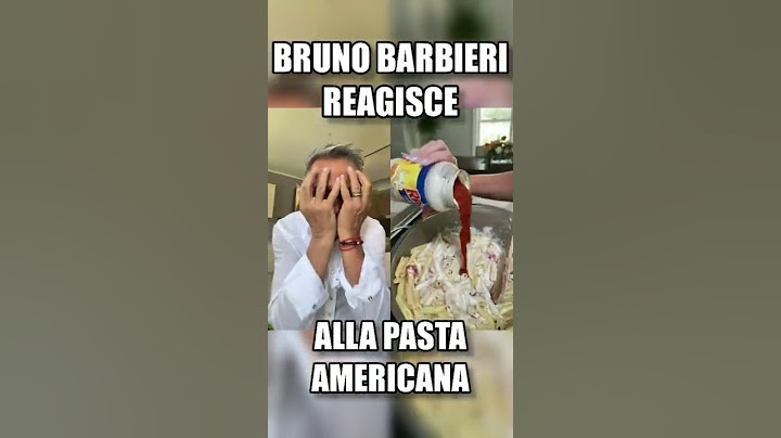 Chef Barbieri reagisce cosi alla "Pasta Americana"