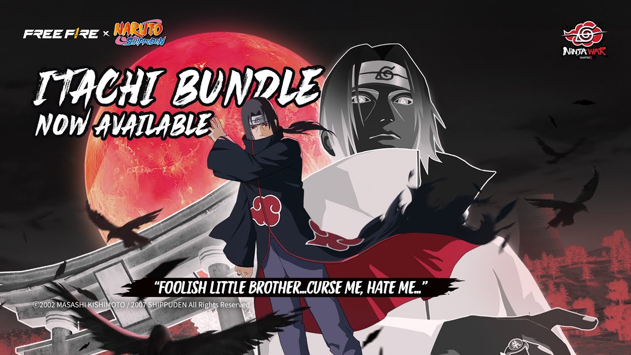 Itachi Uchiha is here! | Free Fire x NARUTO SHIPPUDEN | Free Fire Official