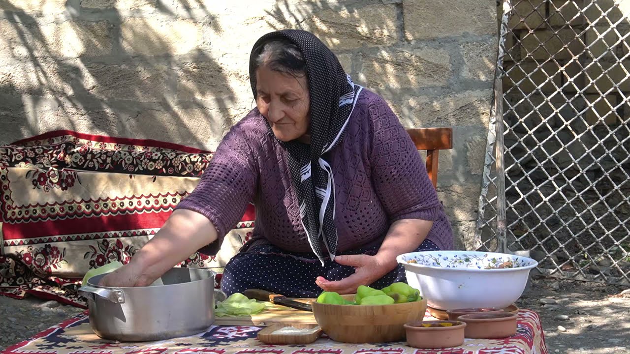 AZERBAIJAN Village Style, The Most Delicious Cabbage Dolma From Grandma
