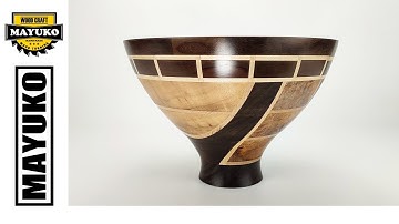 SEGMENTED BOWL AMBOYNA BURL, wood turning