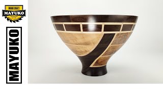 SEGMENTED BOWL AMBOYNA BURL, wood turning