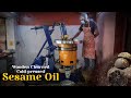 Organic Cold Pressed  Sesame Oil Making in a Traditional Method