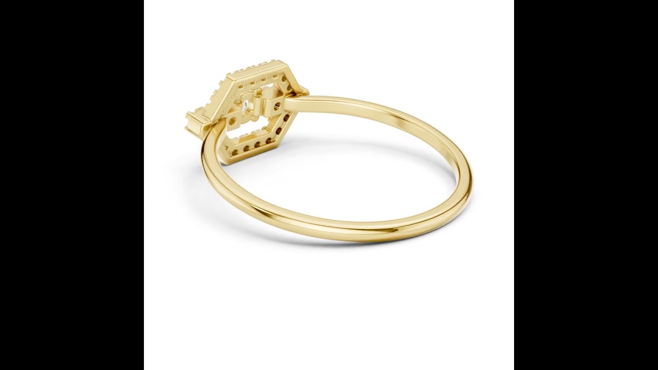 Round Brilliant Diamond Minimalist Promise Ring