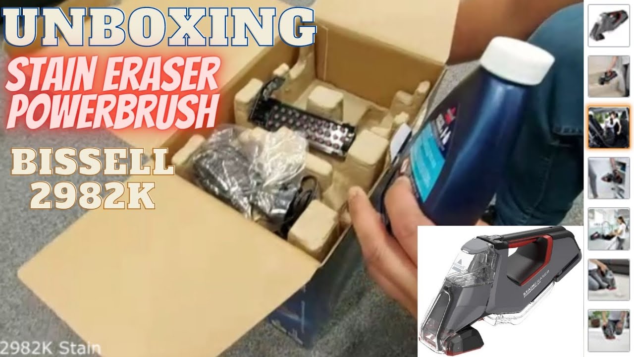 Unboxing|| Bissell 2982K Stain Eraser || Power brush Handheld Portable ...