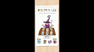 Brain Test Level 144 how to defeat the wizard