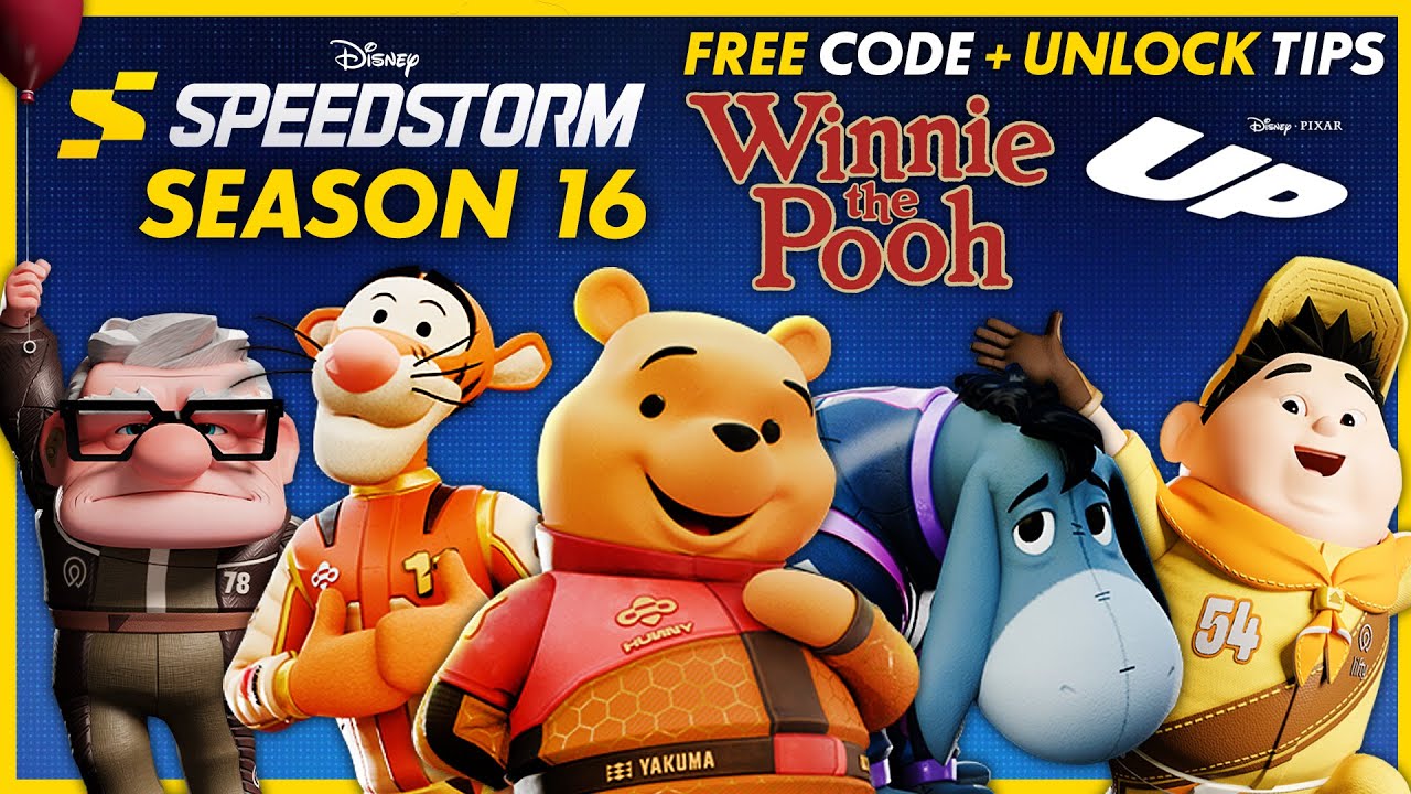 NEW Disney Speedstorm Season 16 Winnie the Pooh - Pixar Up Tigger