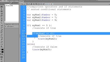 Flash CS6 Actionscript for Beginners - if-else statements & nested conditions