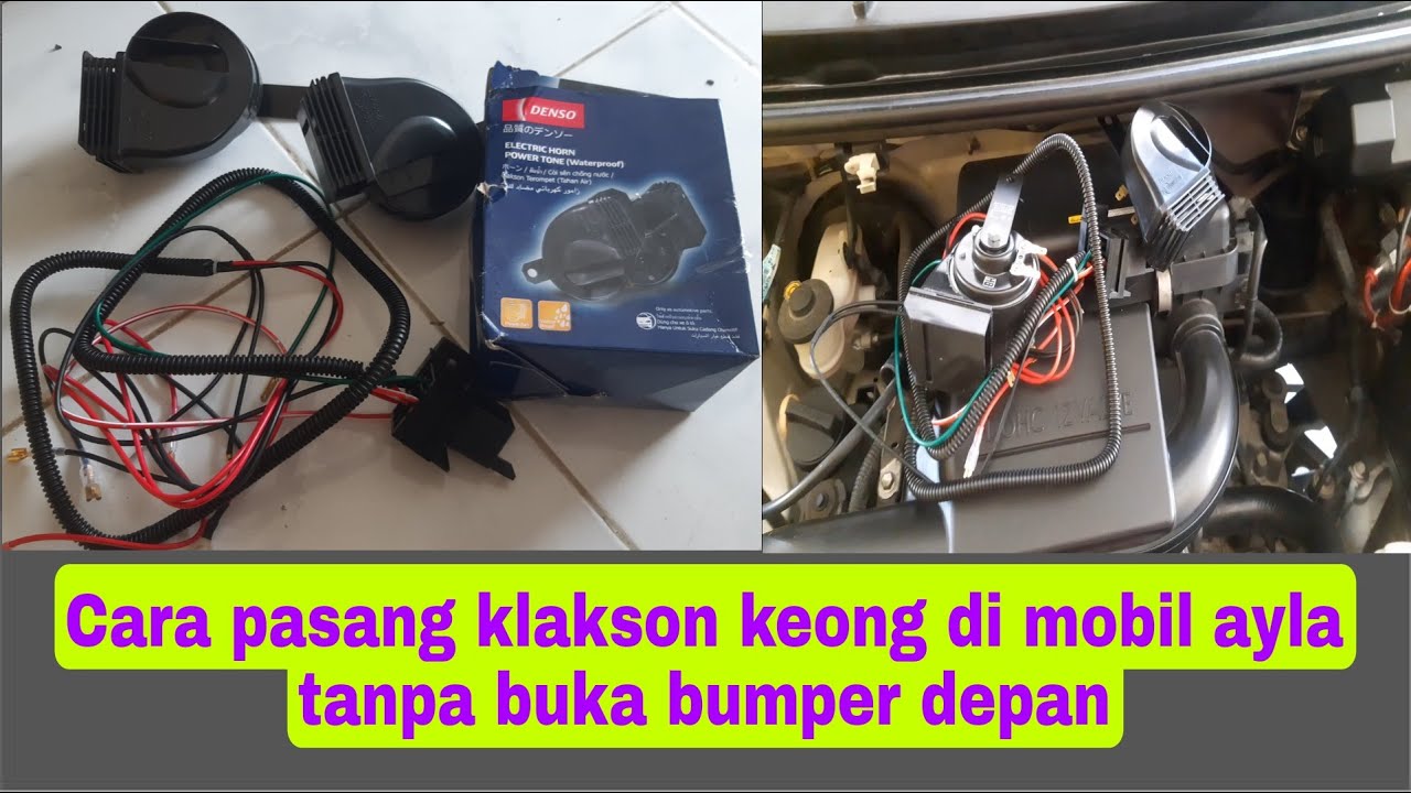 Cara pasang klakson keong di mobil ayla tanpa membuka bumper depan