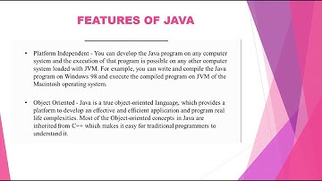 Java Tutorial  |  Features of java in Tamil (part - 2)