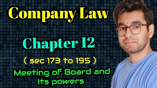 Details Chapter 12 | Meeting of Board and Its Powers | Sec 173 to 195 | CA,CS News