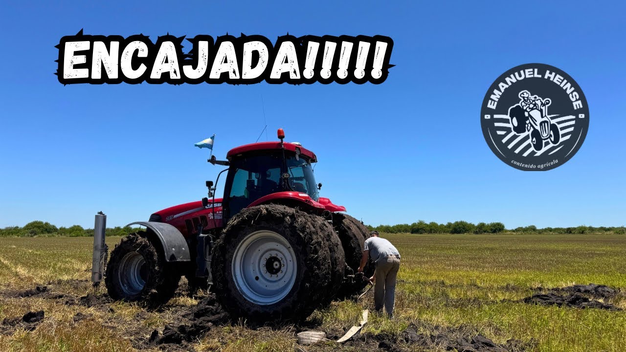 ENCAJADA CON EL TRACTOR CASE Y LA SEMBRADORA!!! 