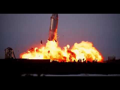 SpaceX | Slow motion video of Starship SN10 Explosion!