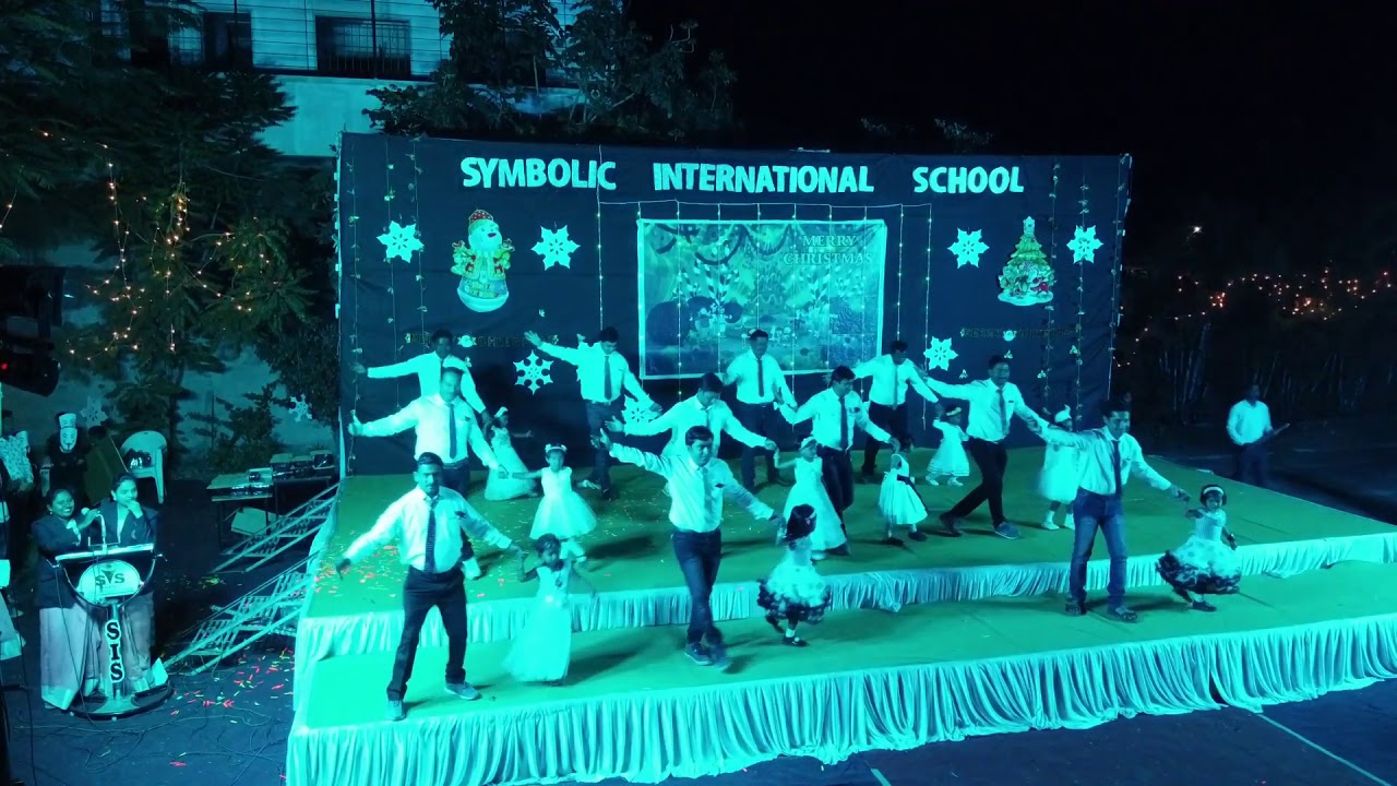 Father and Daughter dance during Christmas celebration