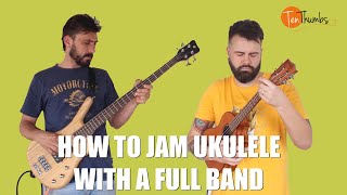 5 Levels - How to Jam with a Ukulele with a full band (Bass and Drums) - Ukulele Tutorial