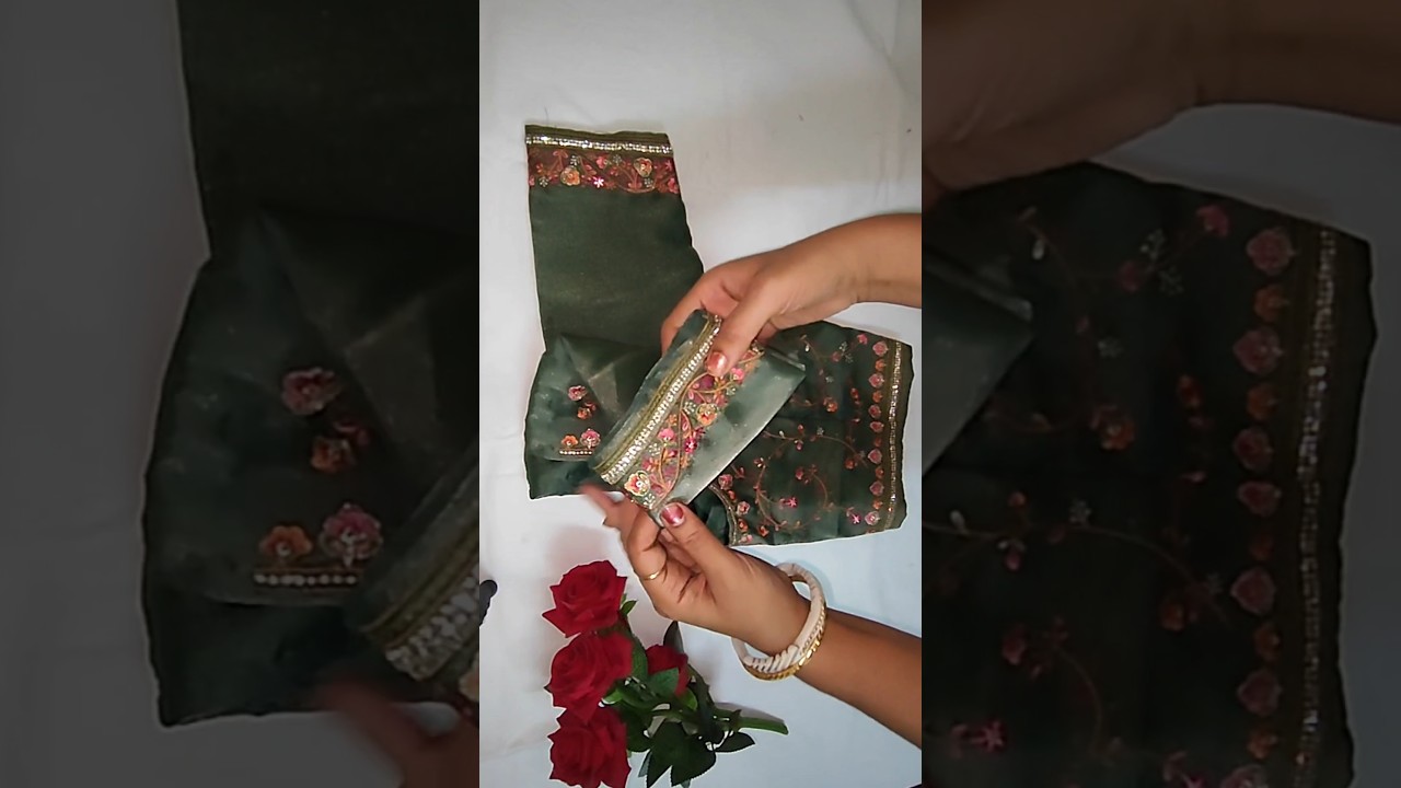 How to make blouse sleeve cutting//easy to cut blouse sleeve ❤️❤️