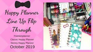 Planner Lineup Flip Through | October 2019 | Happynichi | Classic Happy Planner | Frankenplanner