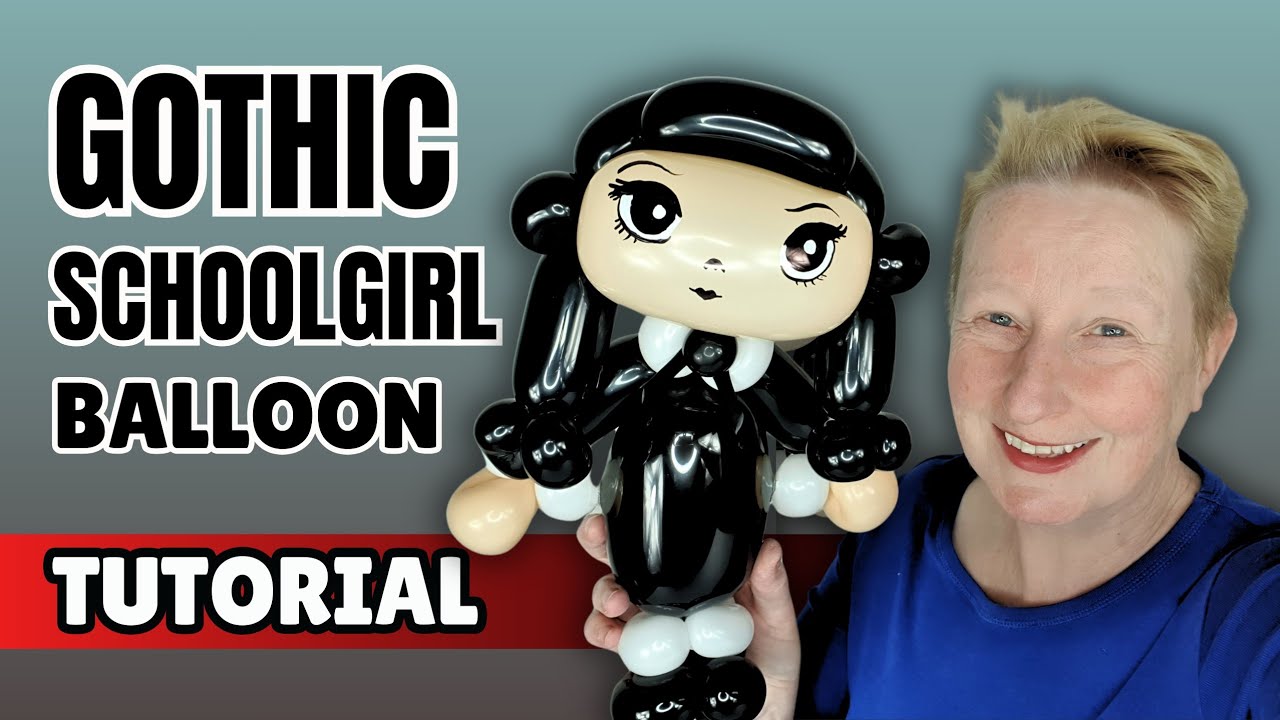 Gothic Schoolgirl with Braids | Balloon Sculpture Tutorial