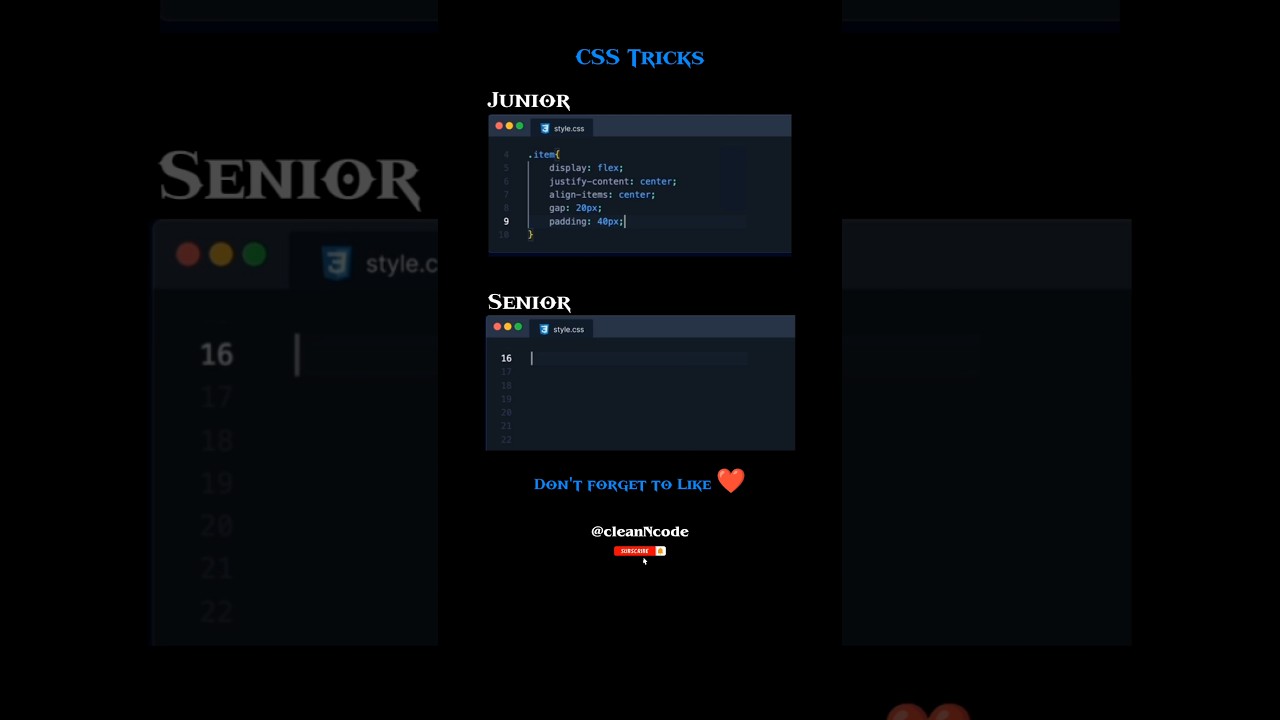 CSS TRICKS 🥶 #html #css3 #javascript #tricks #shortcuts #css #cssflex #cssflexbox #coding #education