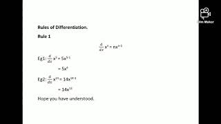 Differentiation for Beginners Lesson 1