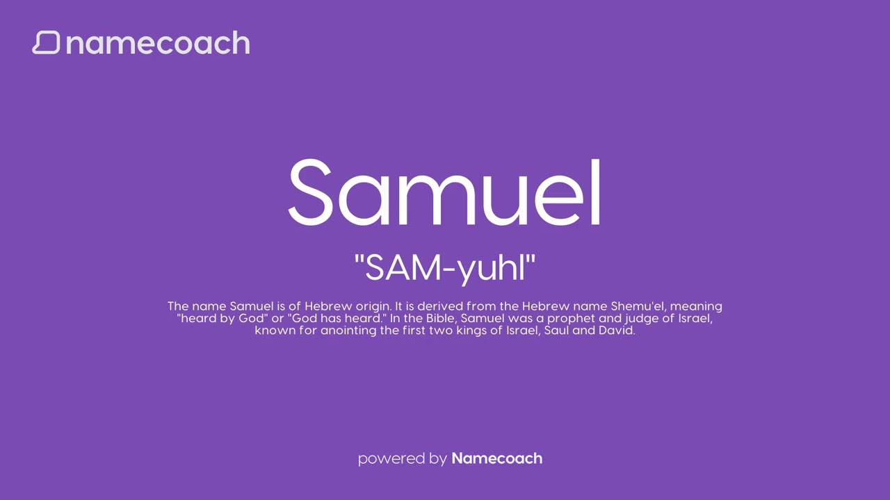 How to Pronounce Samuel