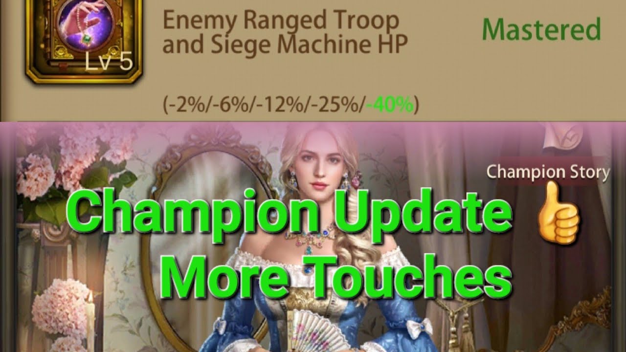 Evony New Champion Optimization is Good 👍 Maxing Champion to 20 for
