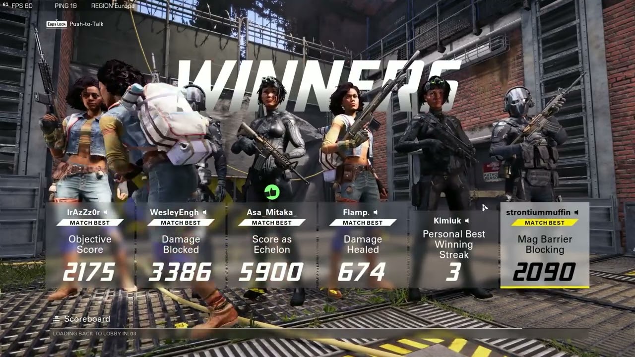 XDefiant Sprinting in end screen glitch