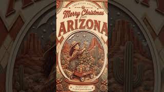 Merry Christmas from Arizona Vintage Snow Globe Holiday Postcard