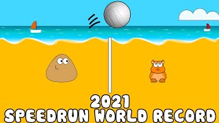 2021 Speedrun World Record: Hard Mode in Pou (Beach Volley) screenshot 3