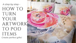 How To Turn Your Art To Home Decor/ Clothing Items With POD Websites screenshot 5