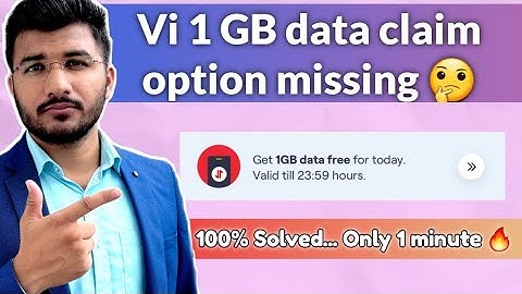 How to claim 1gb data on vi app 2023 |1gb data claim option missing in vi app problem solution Hindi