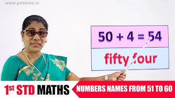 1st Std Maths | Numbers names from 51 to 60 | Mathematics Class -1 | Maths for beginners Part-42