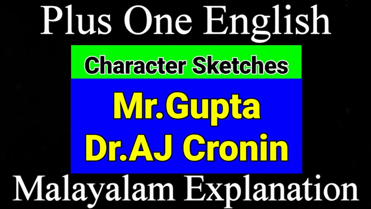 Character Sketches - Plus One English - YouTube