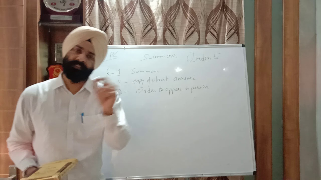 Order 5 of Cpc summons