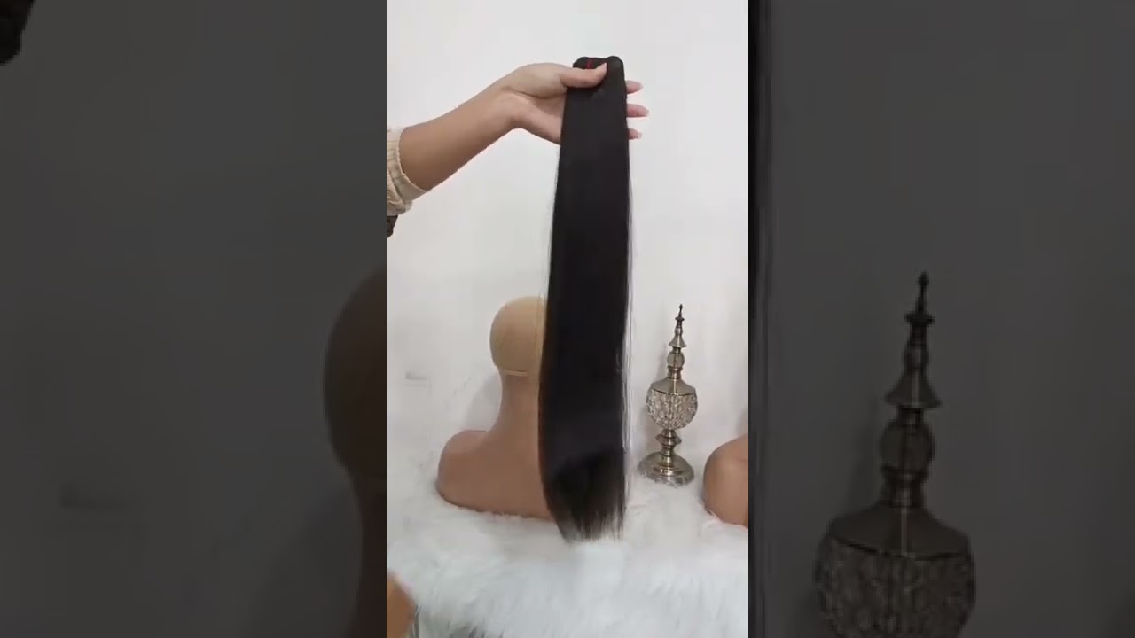 remy quality full human hair straight, double drawn straight hair