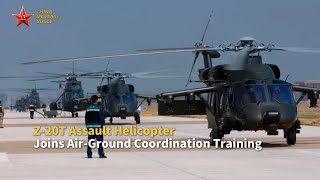 Z-20T Assault Helicopter Joins Air-Ground Coordination Training