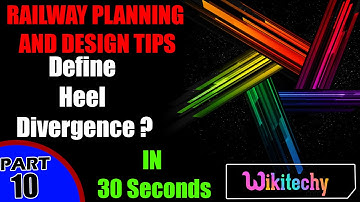 Define Heel Divergence | Railway Planning and Design Interview Questions