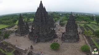 Prambanan Temple Java, DJI Phantom go pro drone view