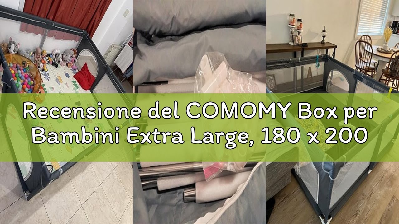 Recensione del COMOMY Box per Bambini Extra Large, 180 x 200 x 66 cm Recinto con 50 Palline, Mini Ra