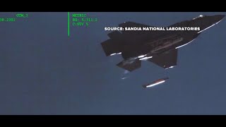 Jet drops mock-nuclear-bomb over Tonopah Test Range
