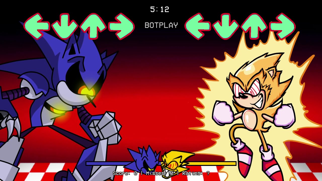 Sonic.exe VS Mecha Sonic [GENOCIDE] [Friday Night Funkin'] [Mods]