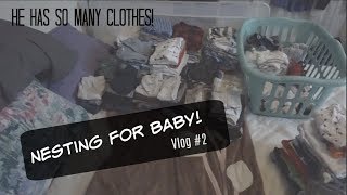 NESTING FOR BABY! Organizing Clothes // Nesting Vlog 2! | Melissa Ferrante