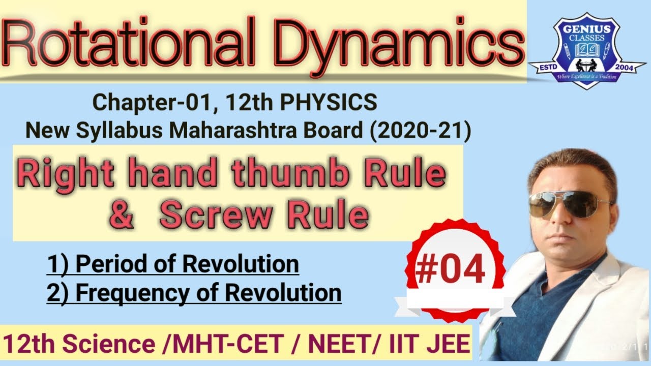 Rotational Dynamics04 Right hand thumb & Screw RulePeriod
