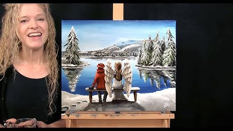Learn How to Draw and Paint "ANGEL BY YOUR SIDE" with Acrylics - Paint and Sip at Home Art Tutorial