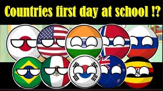 Countries First Day of School😂[Funny And Interesting]😂😂 Story All Part #countryballs #worldprovinces
