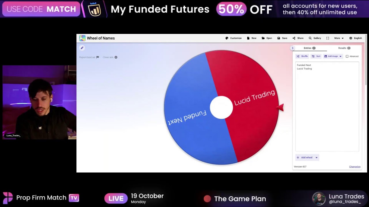 LIVE Futures Trading | London & New York Session with Zach, Luna, Alex & Fabio | PFM TV | 19/10/2026