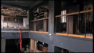 A burned out abandoned night club. (McCauley's) in Bolton Town Centre