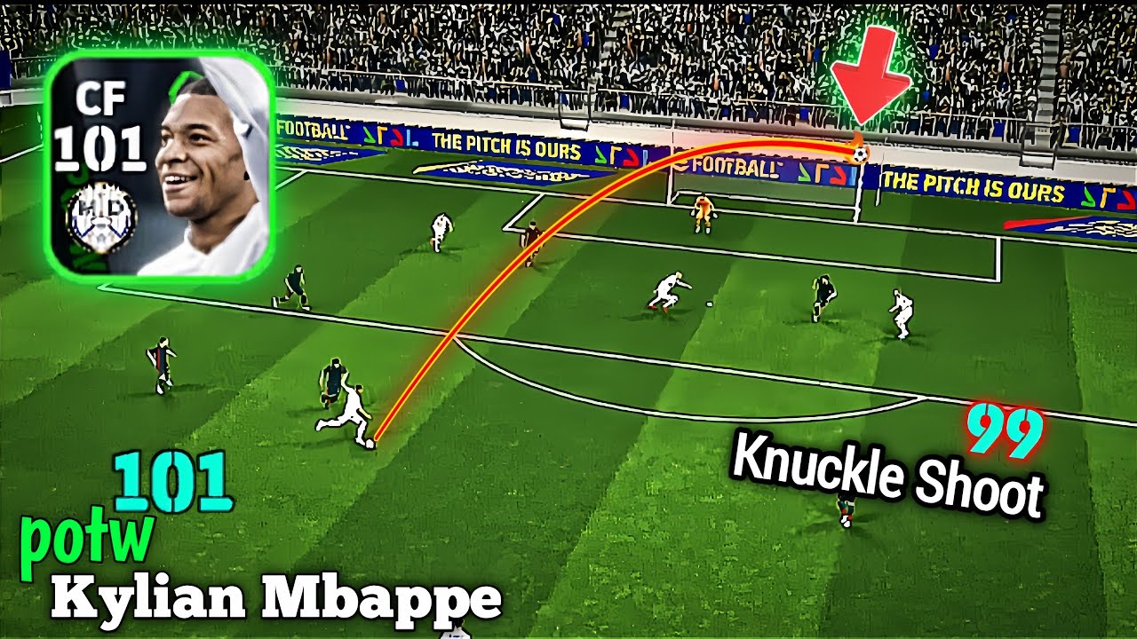 101 Rated potw Kylian mbappe Knuckle Shoot Review efootball 2025 mobile.