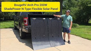 BougeRV Arch Pro 200W Anti-Shading N-Type Fiberglass Flexible Solar Panel Review #BougeRV