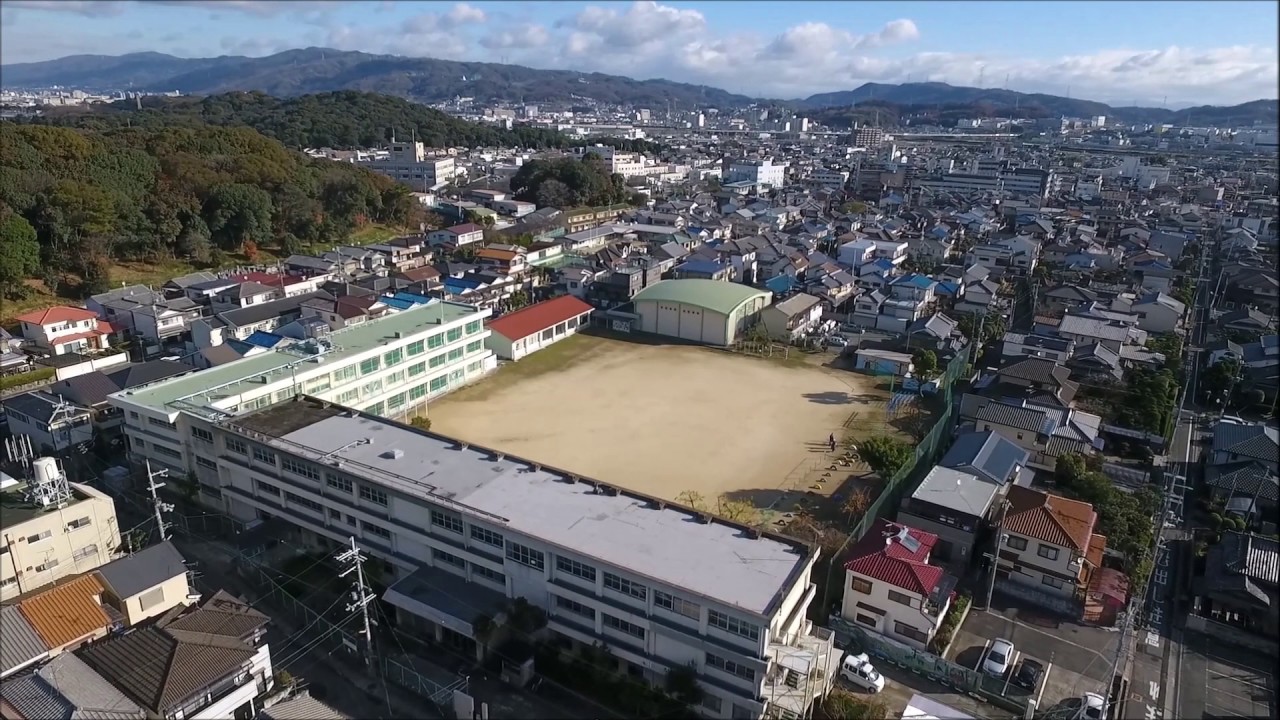 白鳥小学校から眺める古市古墳群 Youtube