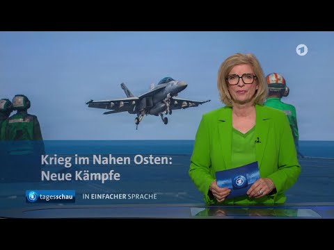 tagesschau in Einfacher Sprache 19:00 Uhr, 10.06.2026

tagesschau in Einfacher Sprache 19:00 Uhr 

Trotz Waffenruhe neue K&auml;mpfe im Nahen Osten, Ausschreitungen in nordirischer Hauptstadt Belfast nach Messerangriff, Beratungen im Bundeskanzleramt &uuml;ber Reformpl&auml;ne der Koalition, Papsts weiht Kirchtum der Sagrada Familia in Barcelona ein, Mexiko bereitet sich f&uuml;r das erste Spiel der Fu&szlig;ball-Weltmeisterschaft vor, Das Wetter

Die "tagesschau in Einfacher Sprache" &ndash; immer Montag bis Freitag um 19:00 Uhr bei tagesschau24 und rund um die Uhr in der Mediathek. Nachrichten in Einfacher Sprache richten sich vor allem an Menschen mit Lese-, Lern- und/oder H&ouml;rschwierigkeiten sowie an Menschen mit geringen Deutschkenntnissen.

#tagesschau #Einfacher #Sprache #1900 #Uhr